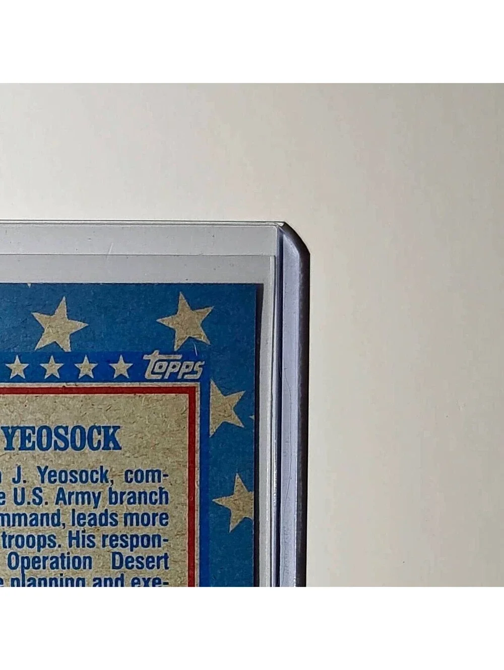 General John Yeosock 1991 Topps Desert Storm #161 Card - Picture 8 of 10